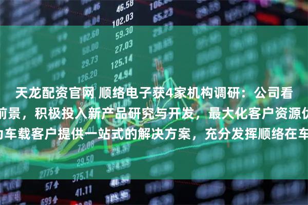 天龙配资官网 顺络电子获4家机构调研：公司看好汽车电子领域的发展前景，积极投入新产品研究与开发，最大化客户资源优势，为车载客户提供一站式的解决方案，充分发挥顺络在车载市场的先发优势（附调研问答）